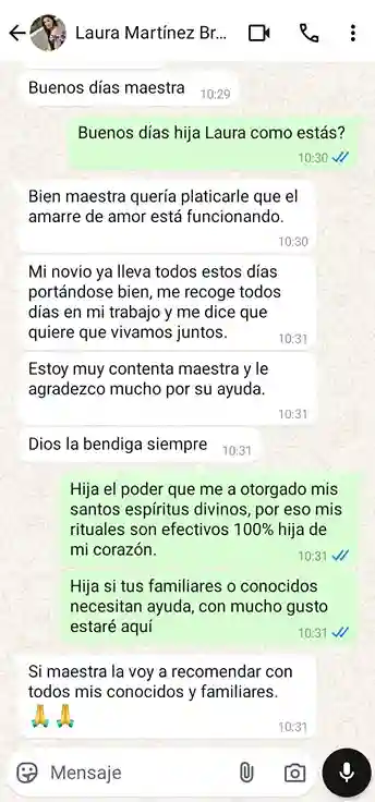Testimonio por medio de screenshot en whatsapp - 2